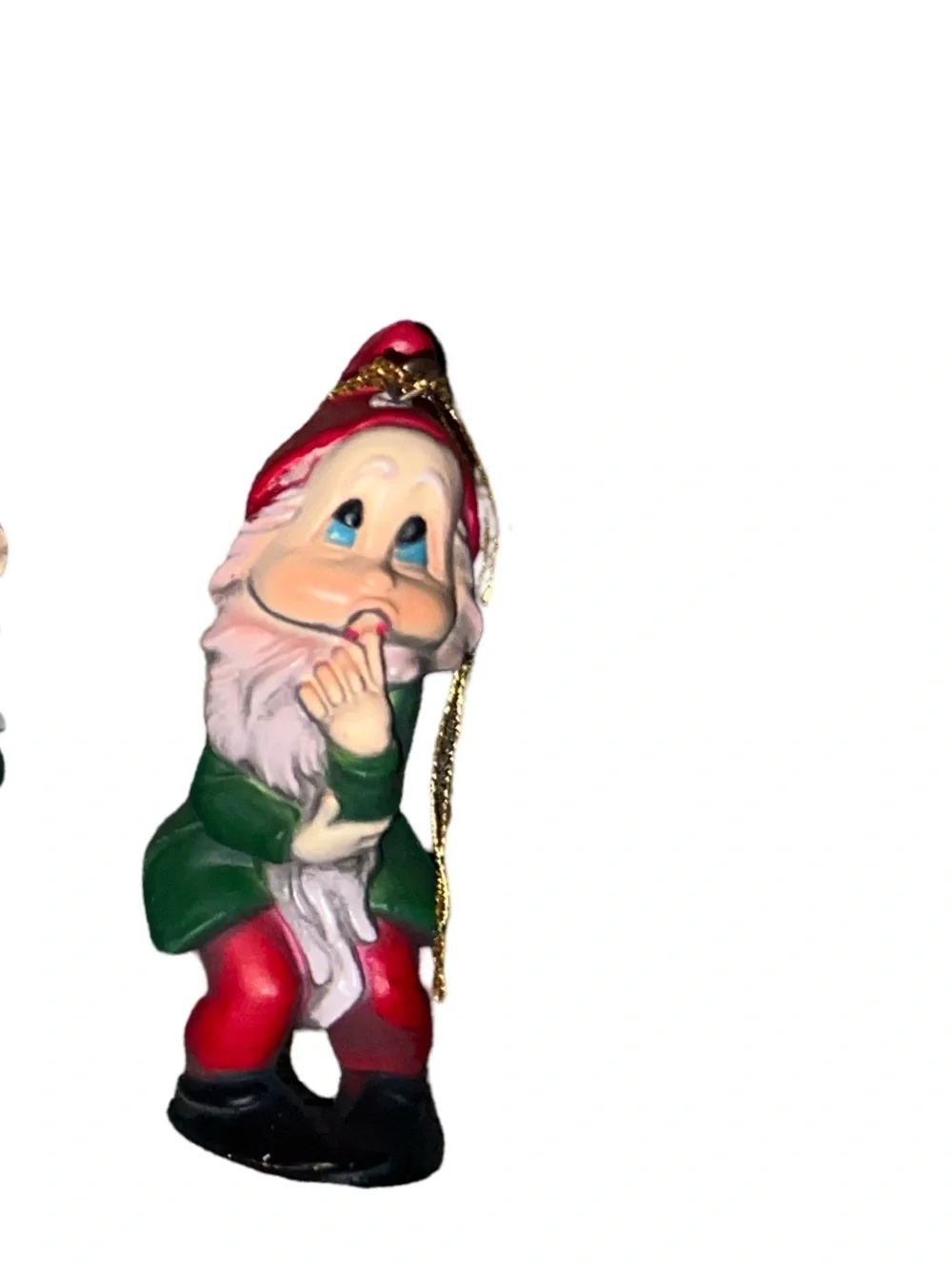 Vintage Set Of 7 Handpainted Resin Kitschy Elves Dwarfs